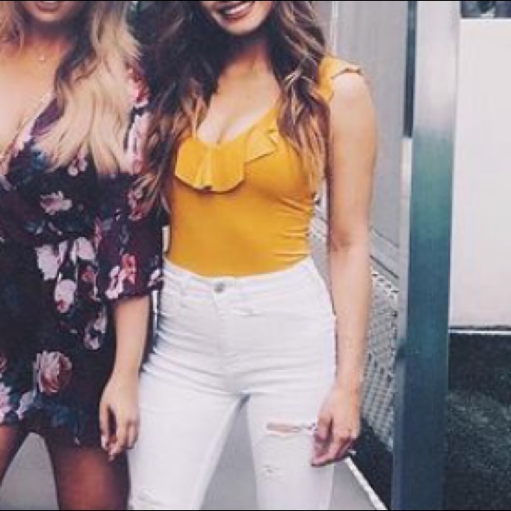 F21 Ruffle bodysuit